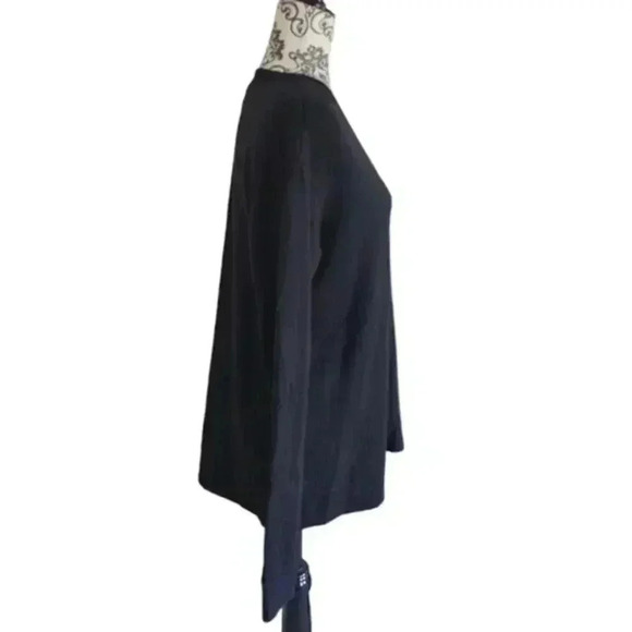 Smash + Tess Perfect V Long Sleeve Top Midnight Black Bamboo Women's size Small - Picture 5 of 10